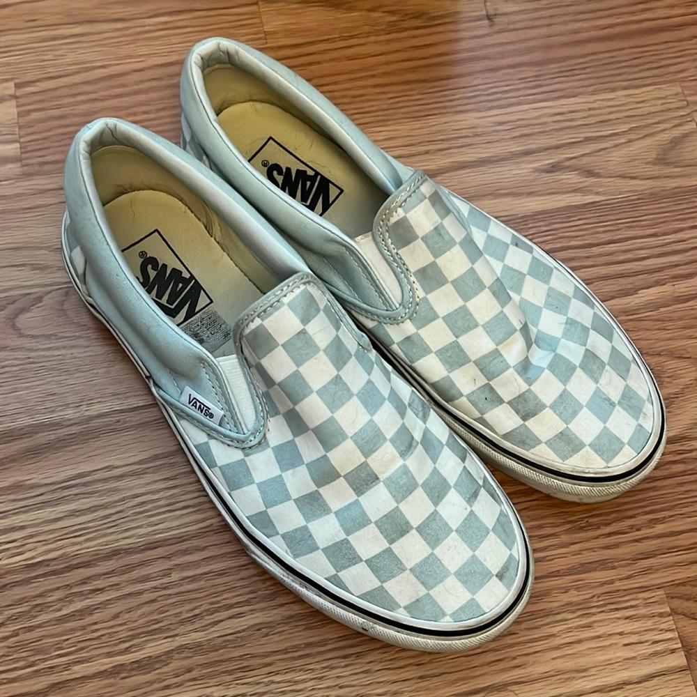 Light Blue Checkered Vans